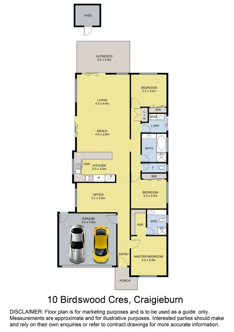 Floorplan of Homely house listing, 10 Birdswood Crescent, Craigieburn VIC 3064