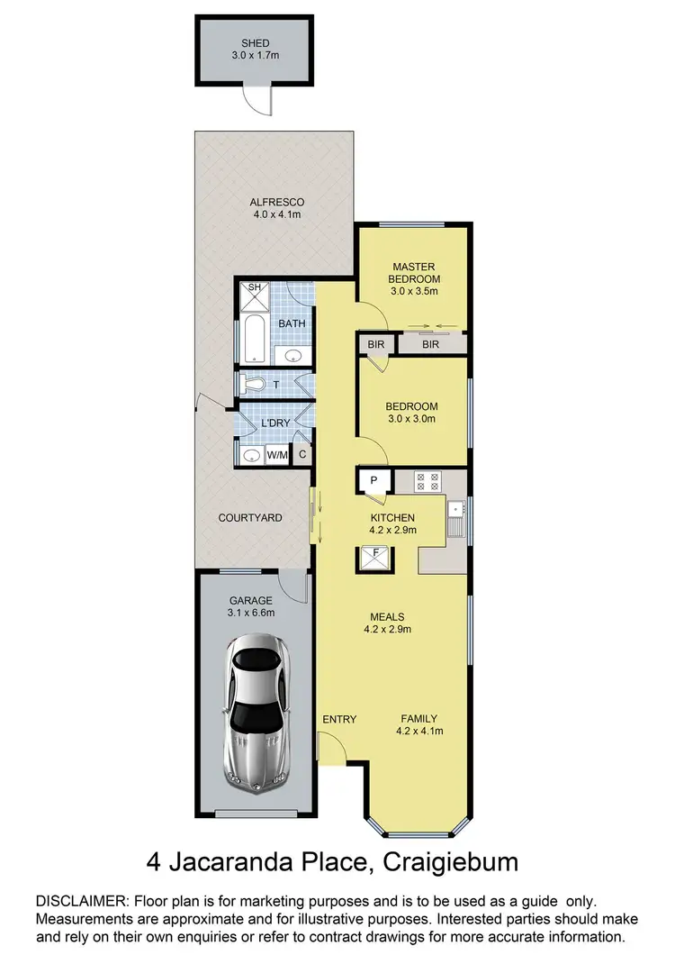 Floorplan of Homely house listing, 4 Jacaranda Place, Craigieburn VIC 3064