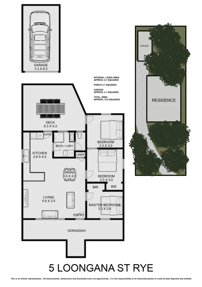 Floorplan of Homely house listing, 5 Loongana Street, Rye VIC 3941