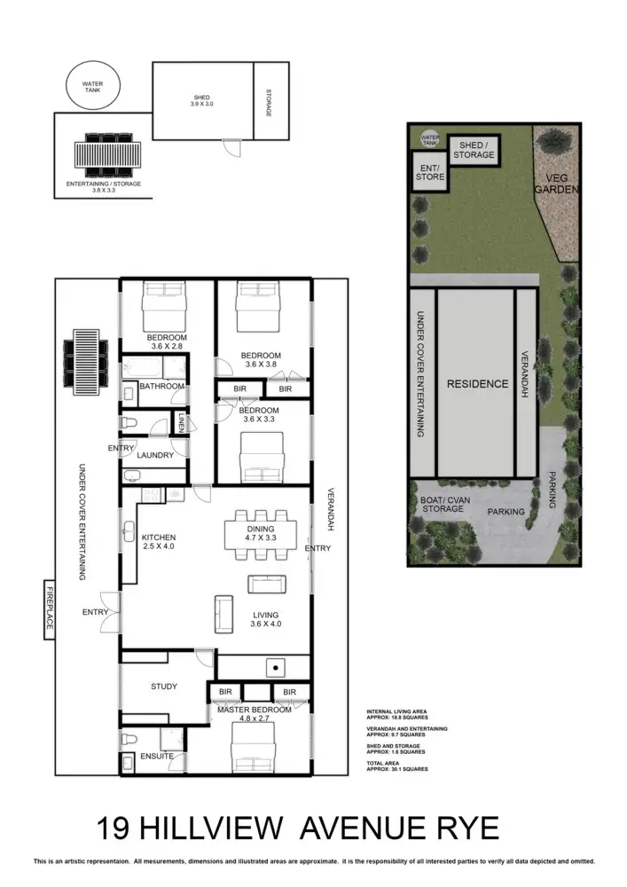 Floorplan of Homely house listing, 19 Hillview Avenue, Rye VIC 3941
