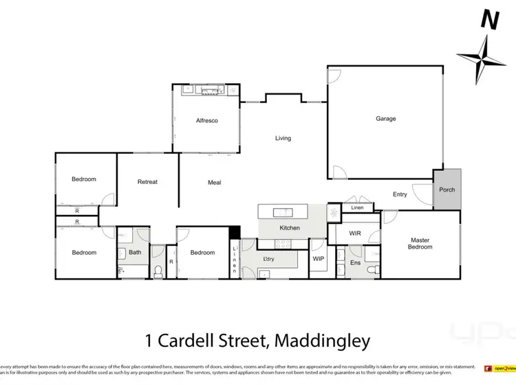 Floorplan of Homely house listing, 1 Cardell Street, Maddingley VIC 3340