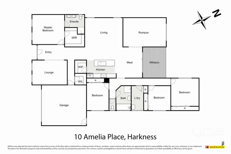 Floorplan of Homely house listing, 10 Amelia Place, Harkness VIC 3337