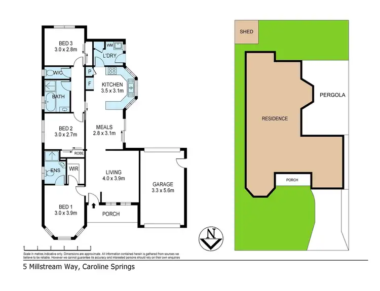 Floorplan of Homely house listing, 5 Millstream Way, Caroline Springs VIC 3023