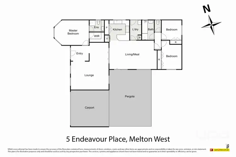 Floorplan of Homely house listing, 5 Endeavour Place, Melton West VIC 3337