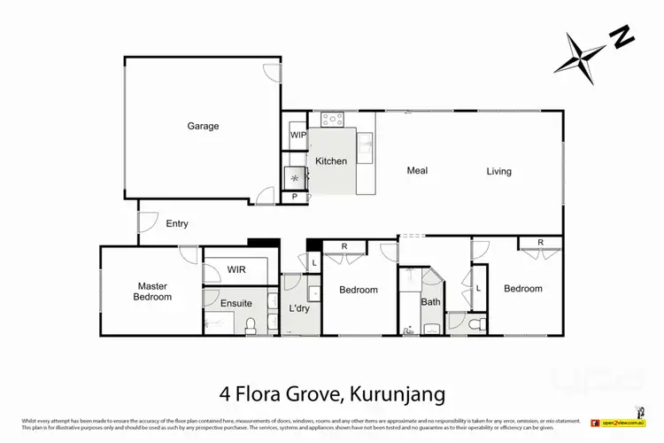 Floorplan of Homely house listing, 4 Flora Grove, Kurunjang VIC 3337