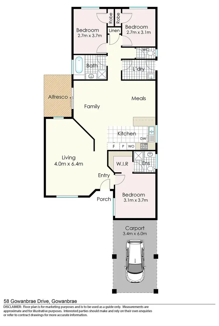 Floorplan of Homely house listing, 58 Gowanbrae Drive, Gowanbrae VIC 3043