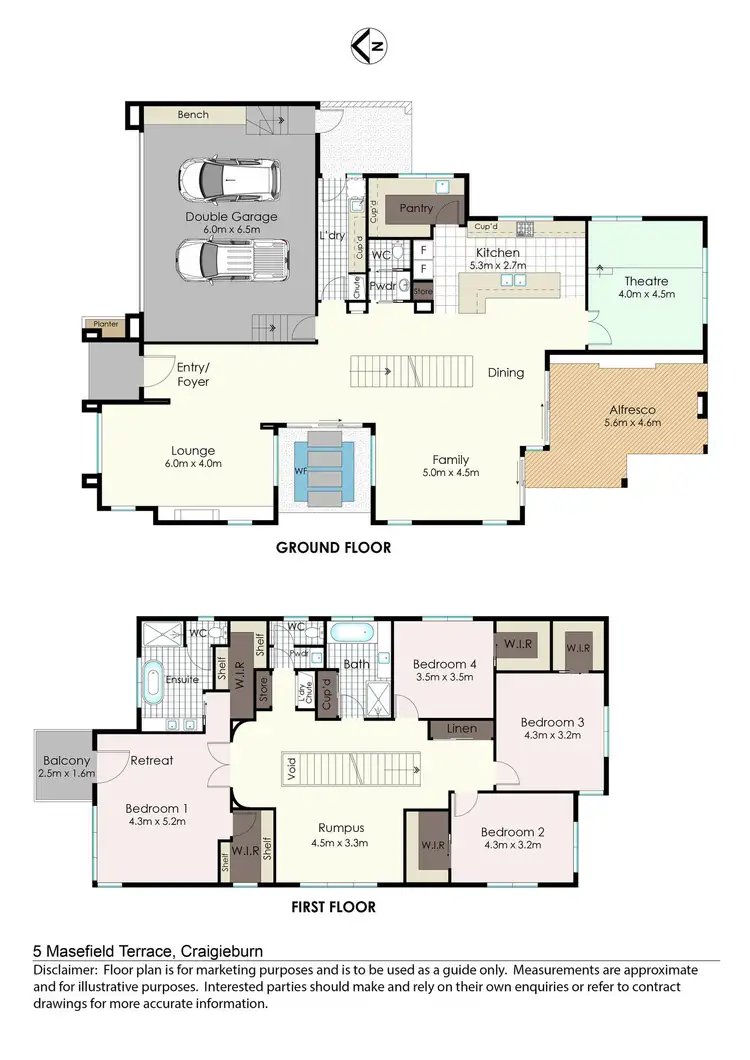 Floorplan of Homely house listing, 5 Masefield Terrace, Craigieburn VIC 3064