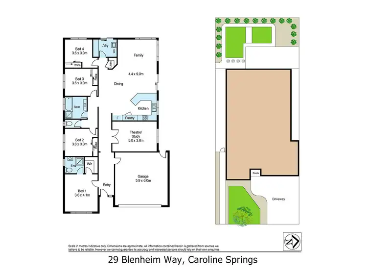 Floorplan of Homely house listing, 29 Blenheim Way, Caroline Springs VIC 3023