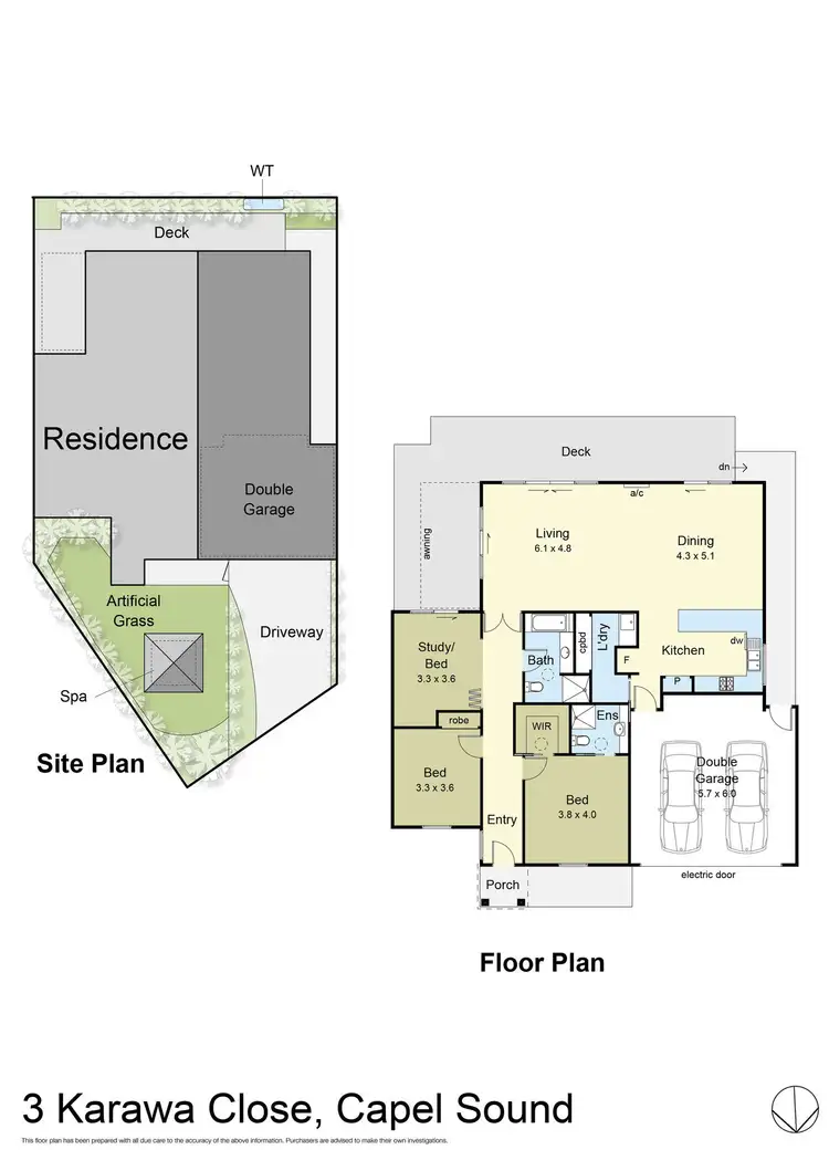 Floorplan of Homely house listing, 3 Karawa Close, Capel Sound VIC 3940