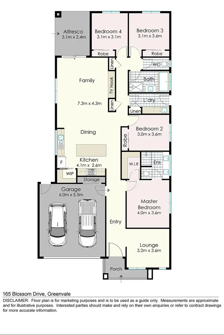 Floorplan of Homely house listing, 165 Blossom Drive, Greenvale VIC 3059
