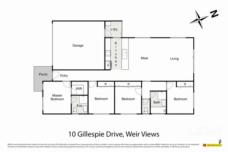 Floorplan of Homely house listing, 10 Gillespie Drive, Weir Views VIC 3338