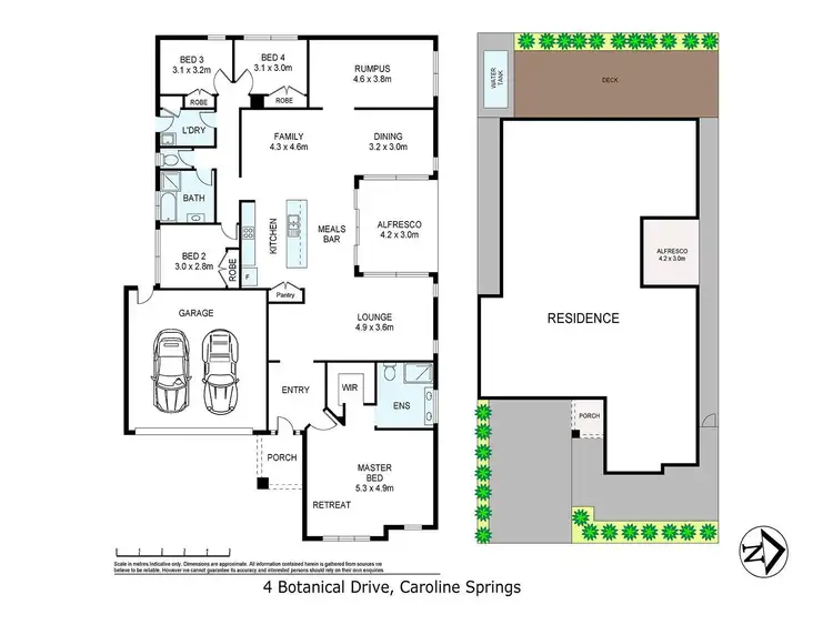 Floorplan of Homely house listing, 4 Botanical Drive, Caroline Springs VIC 3023
