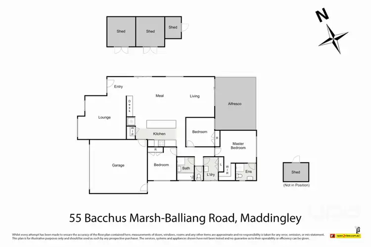 Floorplan of Homely house listing, 55 Bacchus Marsh-Balliang Road, Maddingley VIC 3340