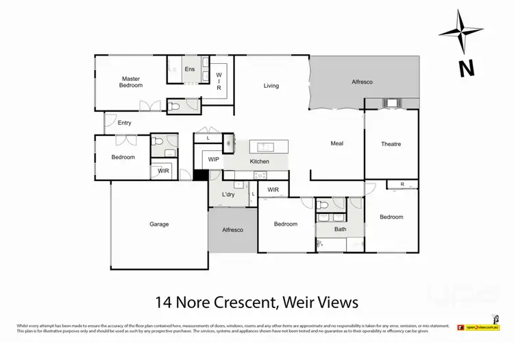 Floorplan of Homely house listing, 14 Nore Crescent, Weir Views VIC 3338