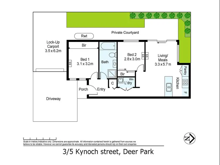 Floorplan of Homely unit listing, 3/5 Kynoch Street, Deer Park VIC 3023