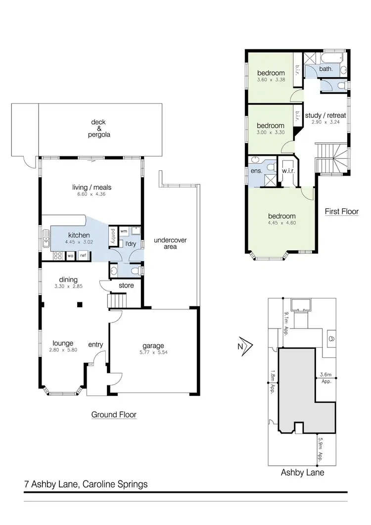 Floorplan of Homely house listing, 7 Ashby Lane, Caroline Springs VIC 3023