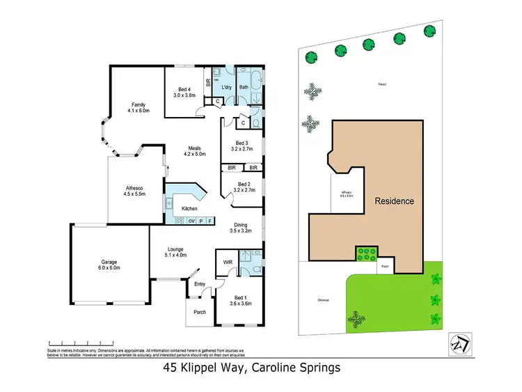 Floorplan of Homely house listing, 45 Klippel Way, Caroline Springs VIC 3023
