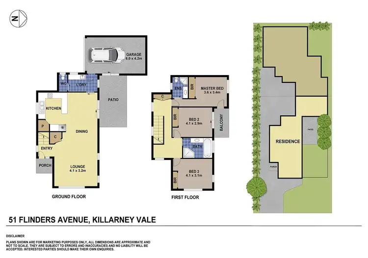 Floorplan of Homely townhouse listing, 1/51 Flinders Avenue, Killarney Vale NSW 2261