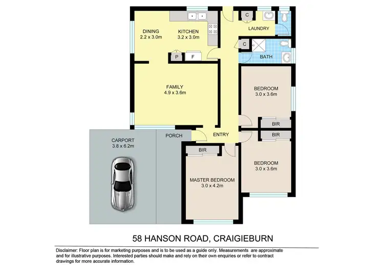 Floorplan of Homely house listing, 58A Hanson Road, Craigieburn VIC 3064