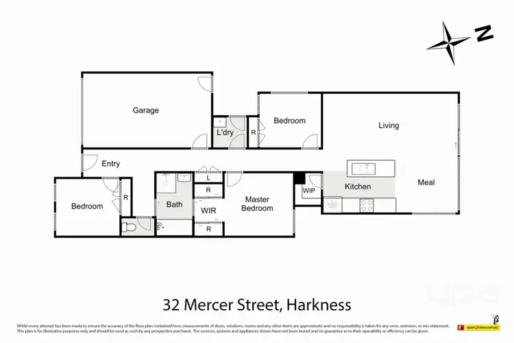 Floorplan of Homely house listing, 32 Mercer Street, Harkness VIC 3337
