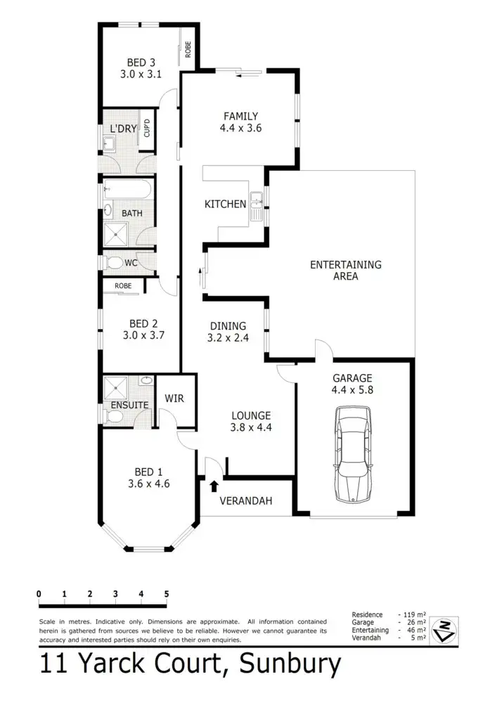 Floorplan of Homely house listing, 11 Yarck Court, Sunbury VIC 3429