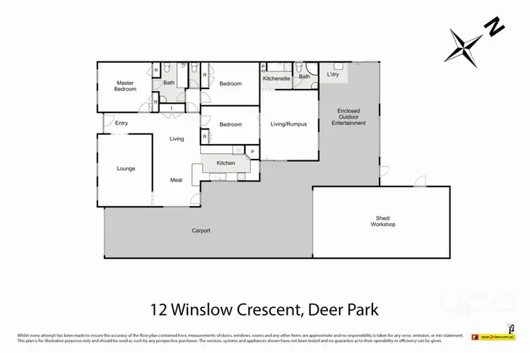 Floorplan of Homely house listing, 12 Winslow Crescent, Deer Park VIC 3023