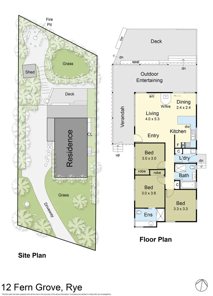 Floorplan of Homely house listing, 12 Fern Grove, Rye VIC 3941