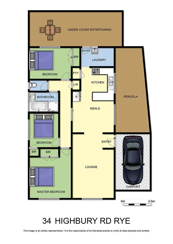 Floorplan of Homely house listing, 34 Highbury Road, Rye VIC 3941