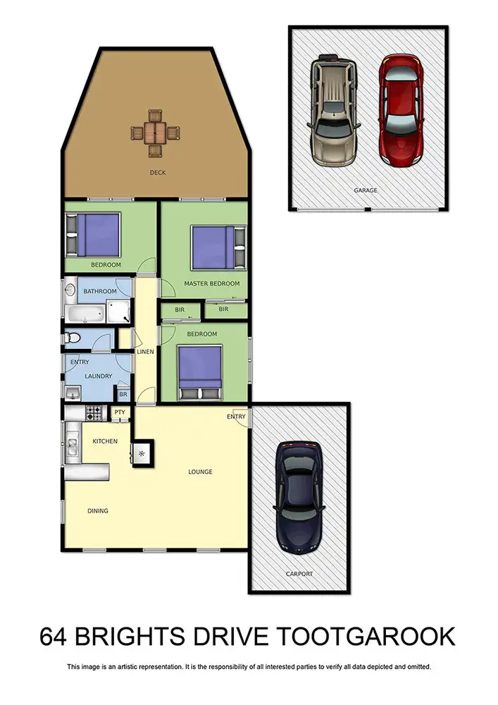 Floorplan of Homely house listing, 64 Brights Drive, Tootgarook VIC 3941