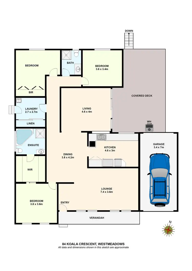 Floorplan of Homely house listing, 84 Koala Crescent, Westmeadows VIC 3049
