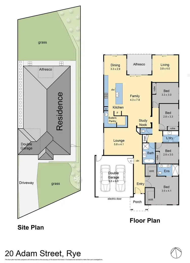 Floorplan of Homely house listing, 20 Adam Street, Rye VIC 3941