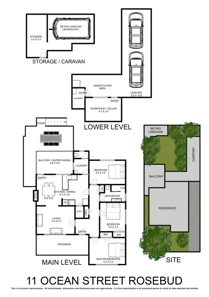 Floorplan of Homely house listing, 11 Ocean Street, Rosebud VIC 3939