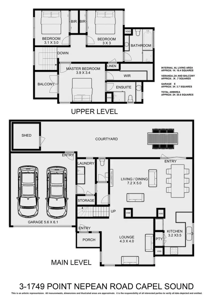 Floorplan of Homely townhouse listing, 3/1749 Point Nepean Road, Capel Sound VIC 3940