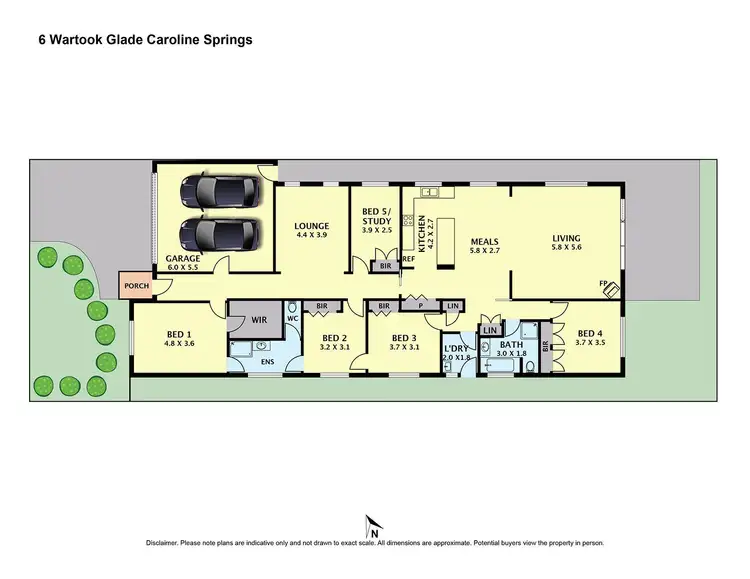 Floorplan of Homely house listing, 6 Wartook Glade, Caroline Springs VIC 3023