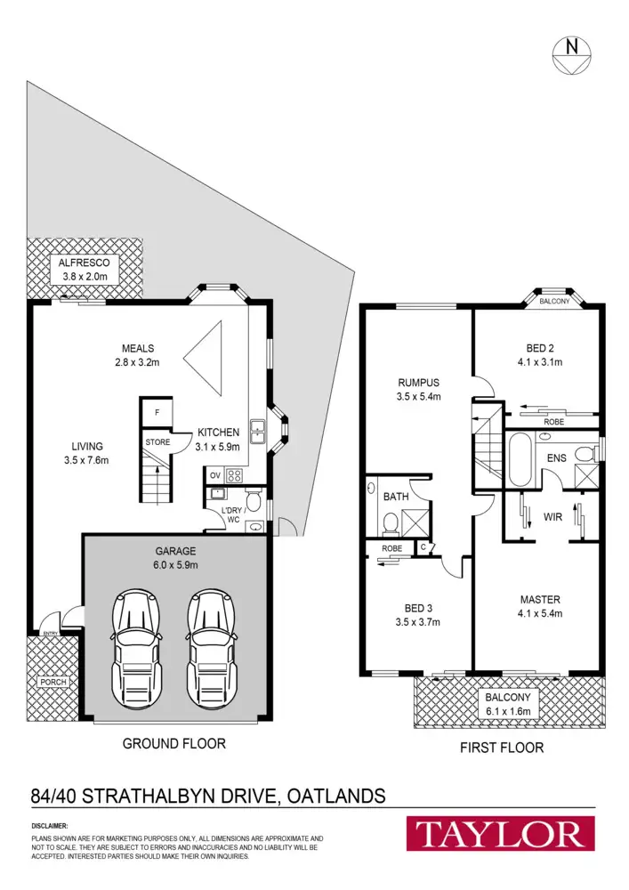 Floorplan of Homely townhouse listing, 84/40 Strathalbyn Drive, Oatlands NSW 2117