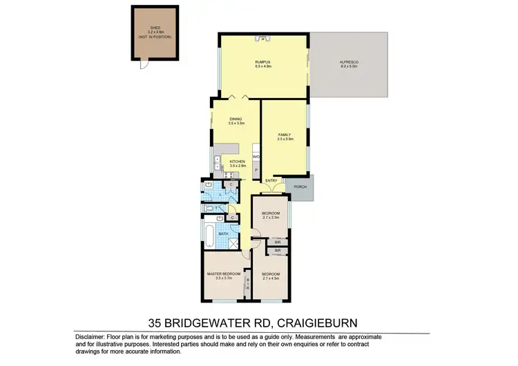 Floorplan of Homely house listing, 35 Bridgewater Road, Craigieburn VIC 3064