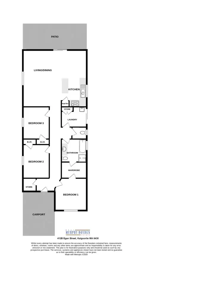 Floorplan of Homely house listing, 412B Egan Street, Kalgoorlie WA 6430