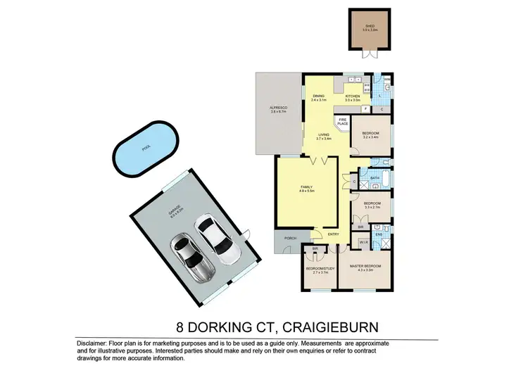 Floorplan of Homely house listing, 8 Dorking Court, Craigieburn VIC 3064