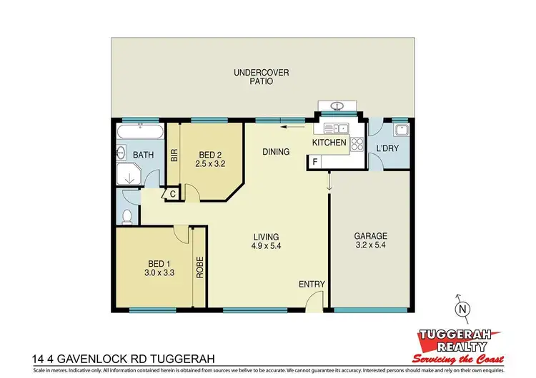 Floorplan of Homely townhouse listing, 14/4 Gavenlock Road, Tuggerah NSW 2259