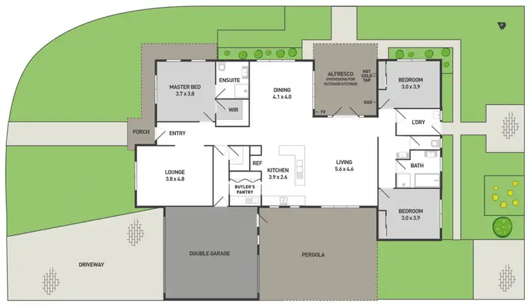 Floorplan of Homely house listing, 45 Domain Drive, Hillside VIC 3037