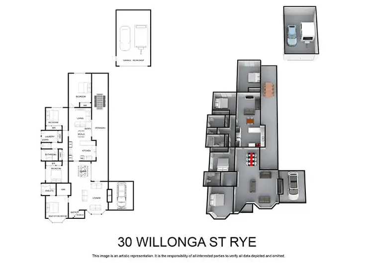Floorplan of Homely house listing, 30 Willonga Street, Rye VIC 3941