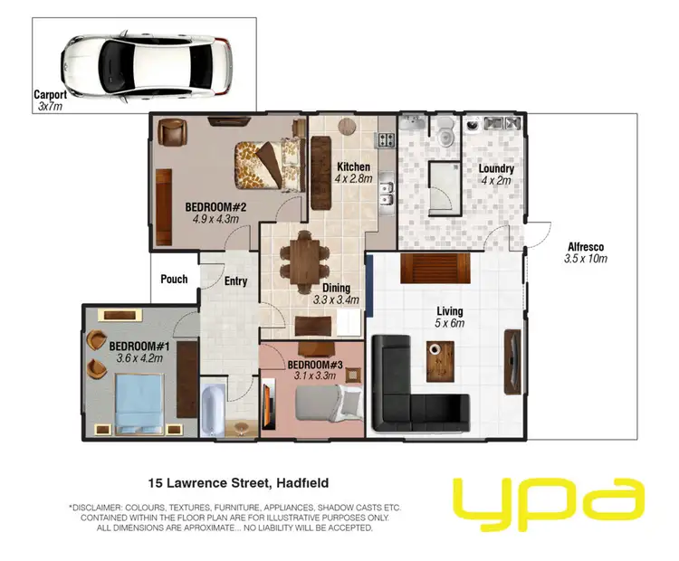 Floorplan of Homely house listing, 15 Lawrence Street, Hadfield VIC 3046