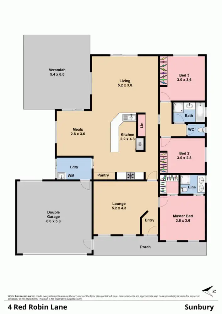 Floorplan of Homely house listing, 4 Red Robin Lane, Sunbury VIC 3429