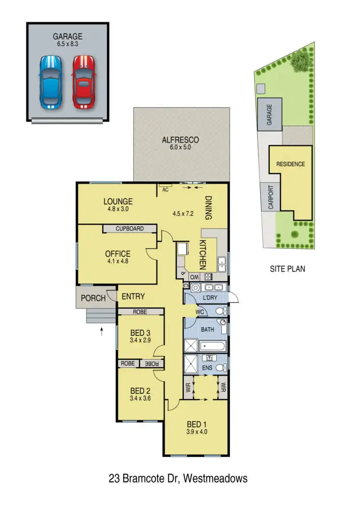 Floorplan of Homely house listing, 23 Bramcote Drive, Westmeadows VIC 3049