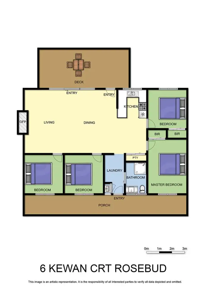 Floorplan of Homely house listing, 6 Kewan Court, Rosebud VIC 3939