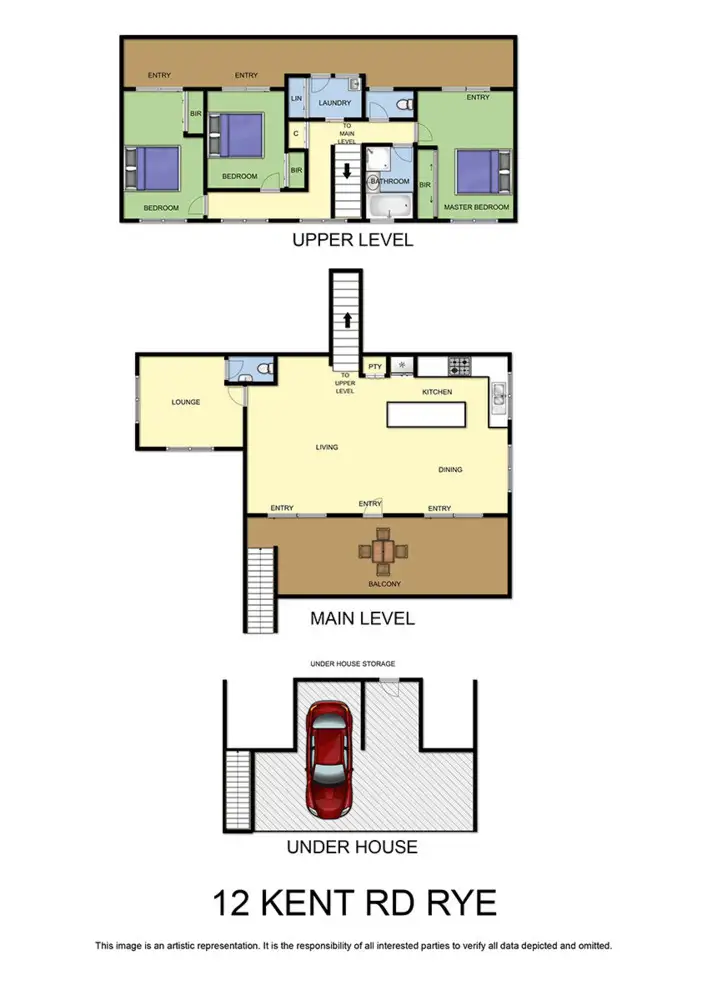 Floorplan of Homely house listing, 12 Kent Road, Rye VIC 3941
