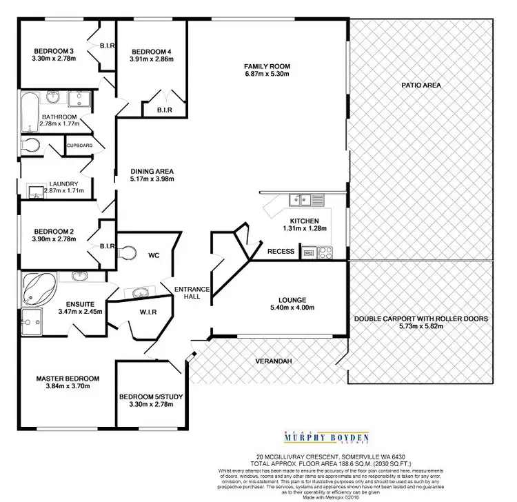 Floorplan of Homely house listing, 20 McGillivray Crescent Somerville, Kalgoorlie WA 6430