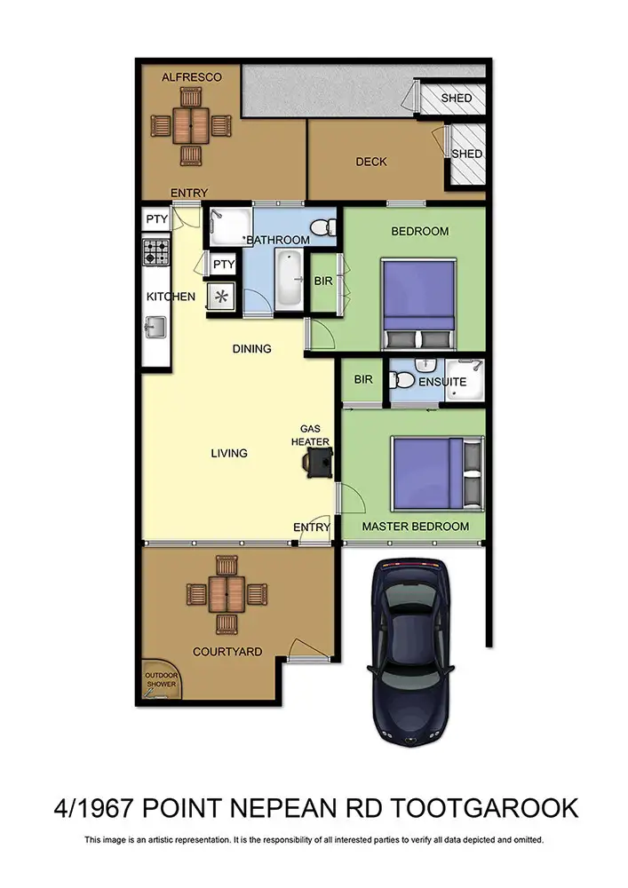Floorplan of Homely unit listing, 4/1967 Point Nepean Road, Tootgarook VIC 3941