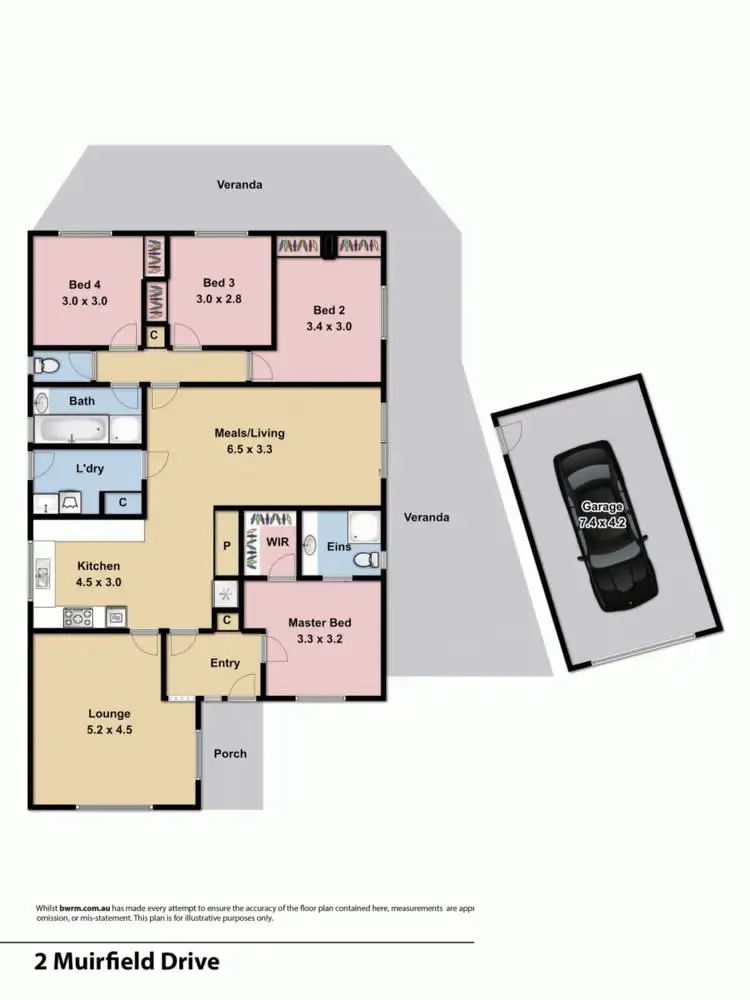 Floorplan of Homely house listing, 2 Muirfield Drive, Sunbury VIC 3429