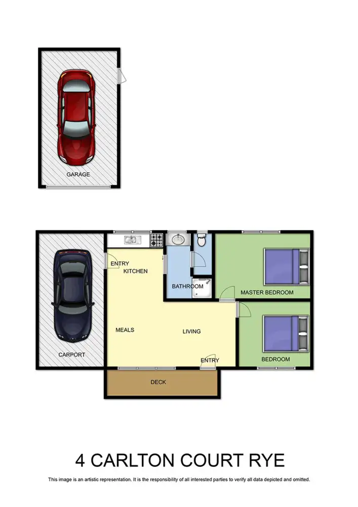 Floorplan of Homely house listing, 4 Carlton Court, Rye VIC 3941